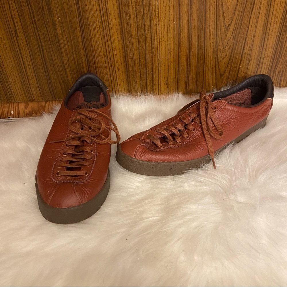 Adidas Originals Lacoste full grain leather men’s trainers in size 8